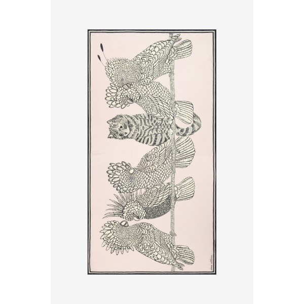 Inoui Editions medvilnės skara CARACAT NUDE